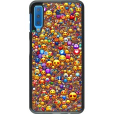 Samsung Galaxy A7 Case Hülle - Emoji gemischt