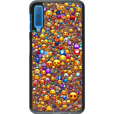 Samsung Galaxy A7 Case Hülle - Emoji gemischt