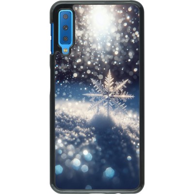 Samsung Galaxy A7 Case Hülle - Schneeflocke Solar Glanz