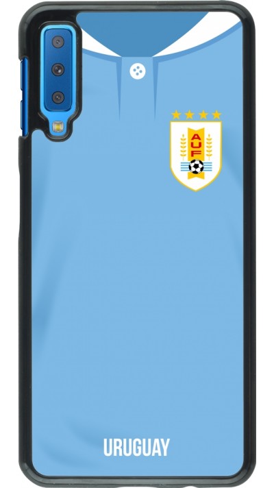 Samsung Galaxy A7 Case Hülle - Uruguay 2022 personalisierbares Fussballtrikot