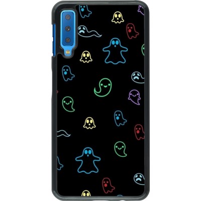 Samsung Galaxy A7 Case Hülle - Halloween 2024 colorful ghosts