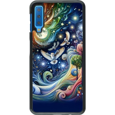 Samsung Galaxy A7 Case Hülle - Fliegender Blumen-Eule