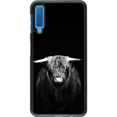 Samsung Galaxy A7 Case Hülle - Highland calf black