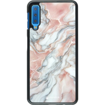 Samsung Galaxy A7 Case Hülle - Rosa Leuchtender Marmor