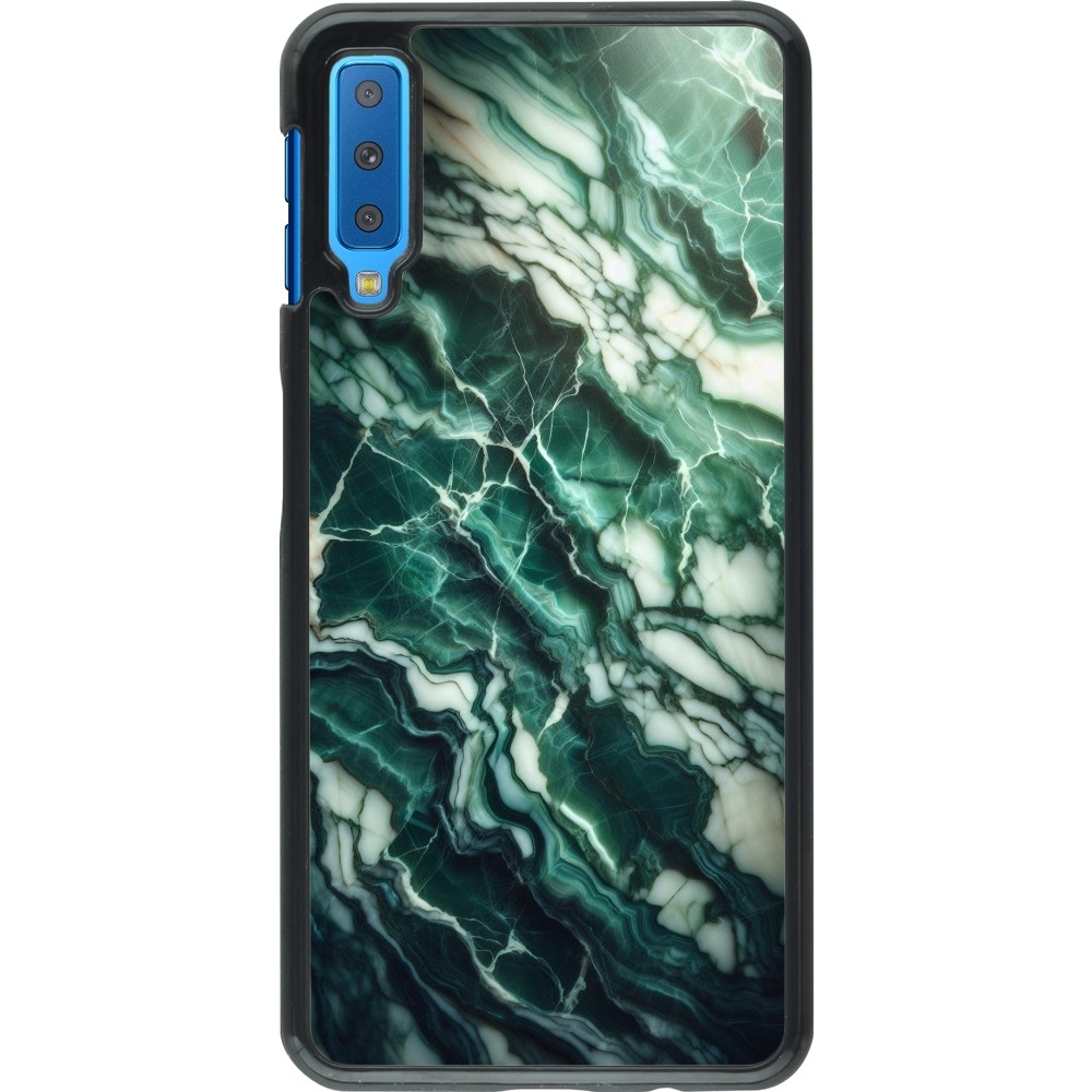 Samsung Galaxy A7 Case Hülle - Majestätischer grüner Marmor