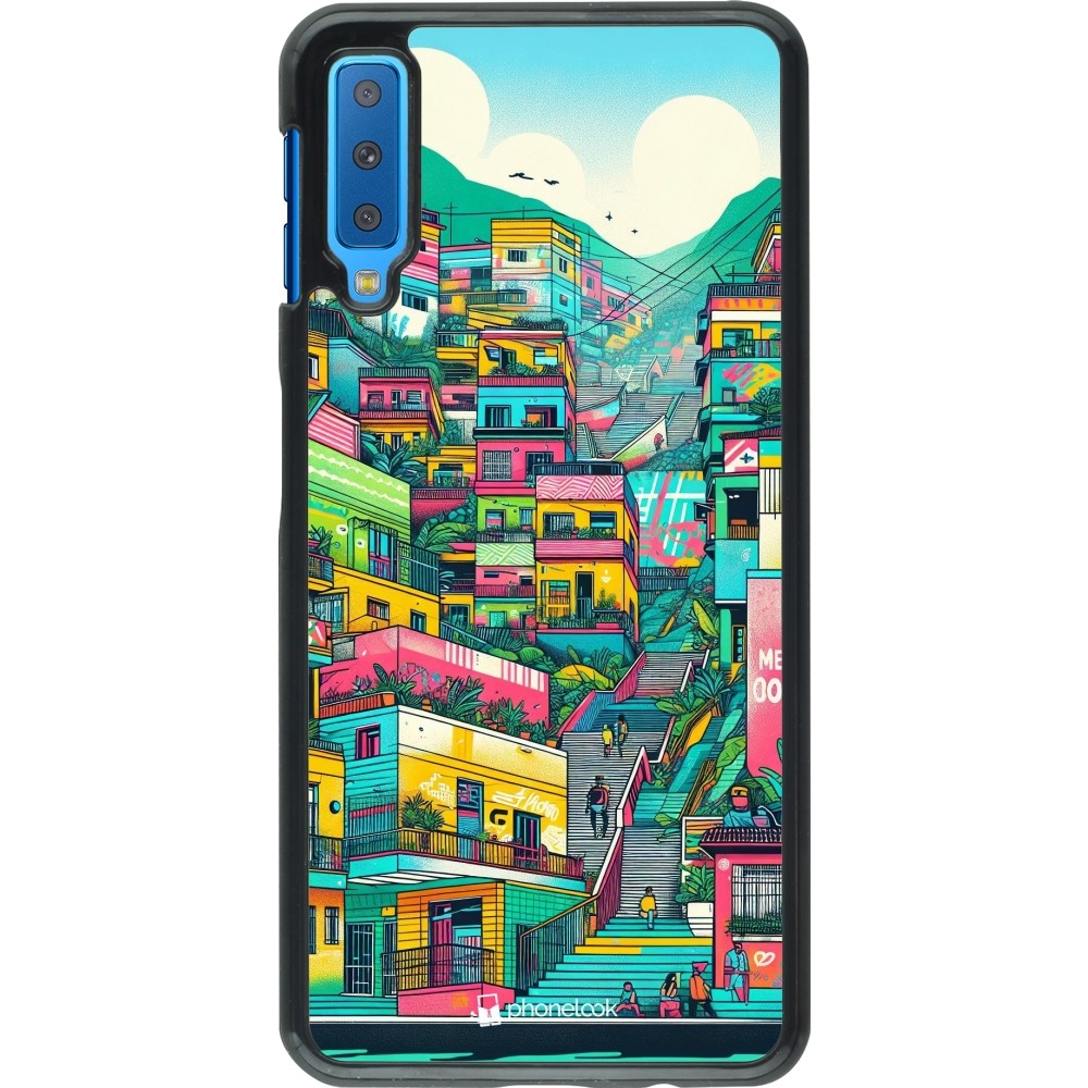 Samsung Galaxy A7 Case Hülle - Medellin Comuna 13 Kunst