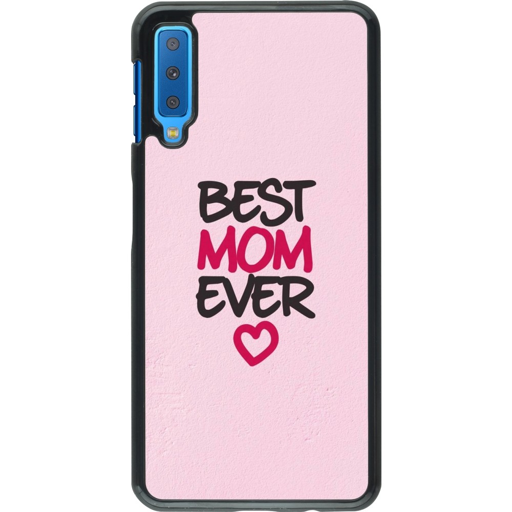 Samsung Galaxy A7 Case Hülle - Mom 2023 best Mom ever pink