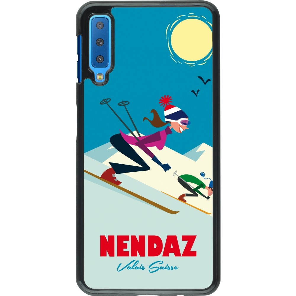 Samsung Galaxy A7 Case Hülle - Nendaz Ski Downhill