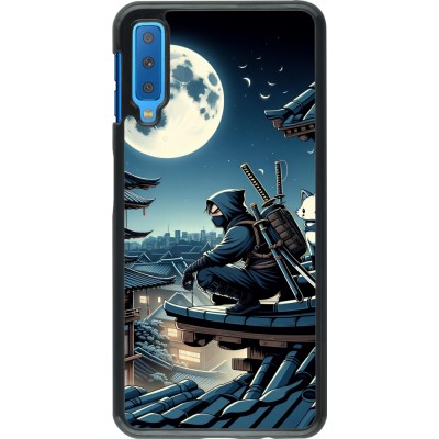 Samsung Galaxy A7 Case Hülle - Ninja unter dem Mond