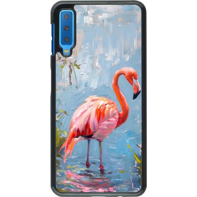 Samsung Galaxy A7 Case Hülle - Paint Flamingo