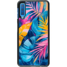 Samsung Galaxy A7 Case Hülle - Palms Blue