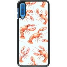 Samsung Galaxy A7 Case Hülle - Muster von pastellfarbenen Hummern