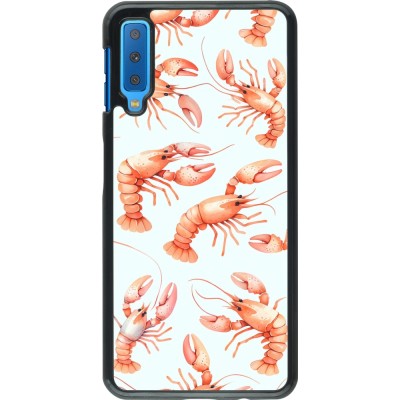 Samsung Galaxy A7 Case Hülle - Muster von pastellfarbenen Hummern