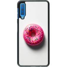 Samsung Galaxy A7 Case Hülle - Weisser Hintergrund, pinker Donut