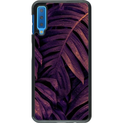 Samsung Galaxy A7 Case Hülle - Purple Light Leaves