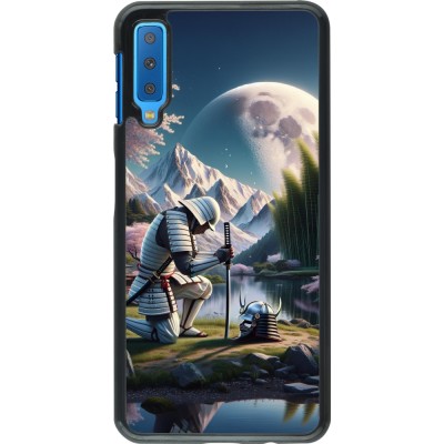 Samsung Galaxy A7 Case Hülle - Samurai Katana Mond