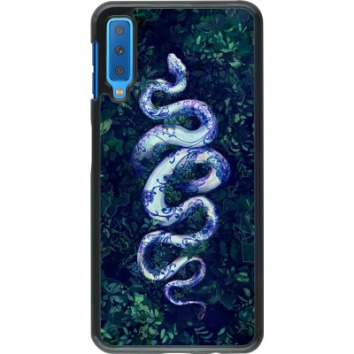 Samsung Galaxy A7 Case Hülle - Snake Blue Anaconda