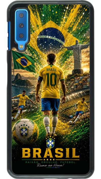 Samsung Galaxy A7 Case Hülle - Fussball Brasilien splash 2026