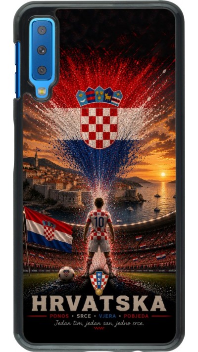 Samsung Galaxy A7 Case Hülle - Fussball Kroatien splash 2026