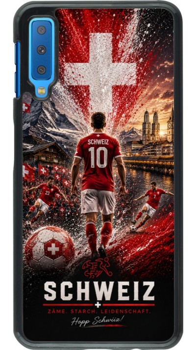 Samsung Galaxy A7 Case Hülle - Fussball Schweiz splash 2026