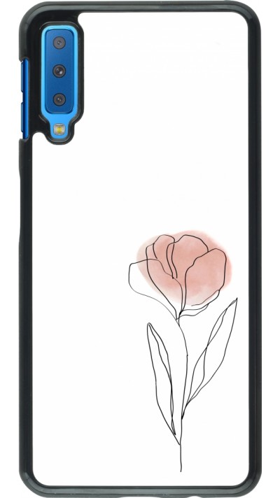 Samsung Galaxy A7 Case Hülle - Spring 23 minimalist flower