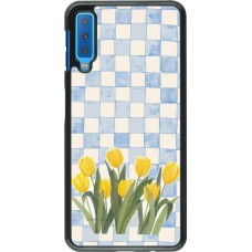 Samsung Galaxy A7 Case Hülle - Blue vichy tulips 2026