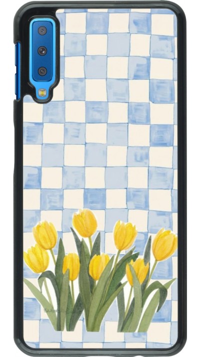 Samsung Galaxy A7 Case Hülle - Blue vichy tulips 2026