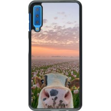 Samsung Galaxy A7 Case Hülle - Cow with tulips 2026