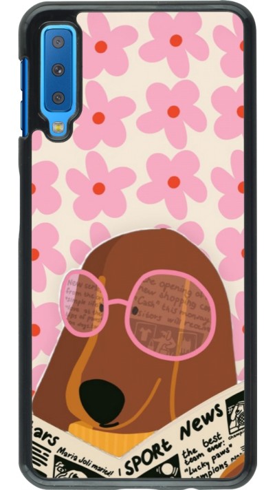 Samsung Galaxy A7 Case Hülle - Dog with newspaper 2026