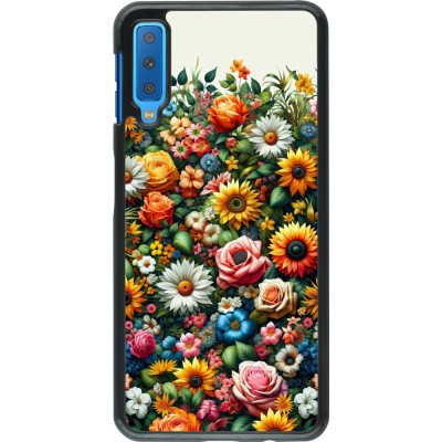 Samsung Galaxy A7 Case Hülle - Sommer Blumenmuster