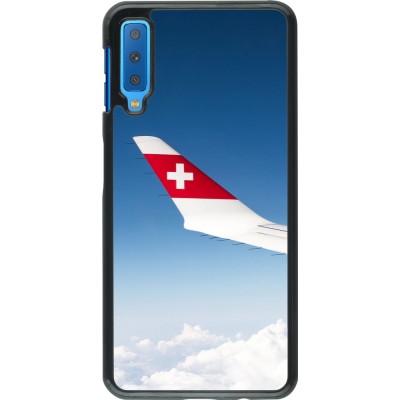 Samsung Galaxy A7 Case Hülle -  Schweizer Nationalfeiertag Sky Swiss Flag