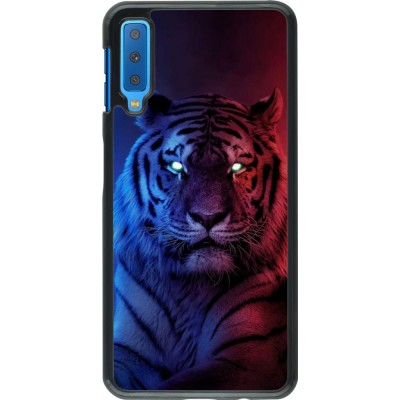 Hülle Samsung Galaxy A7 - Tiger Blue Red
