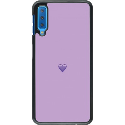 Samsung Galaxy A7 Case Hülle - Valentine 2023 purpule single heart