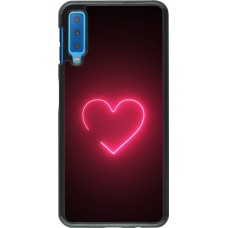 Samsung Galaxy A7 Case Hülle - Valentine 2023 single neon heart
