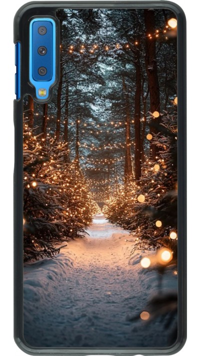 Samsung Galaxy A7 Case Hülle - Winter 25 Winter snowy road