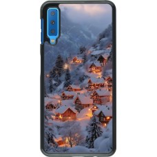 Samsung Galaxy A7 Case Hülle - Winter 25 Winter snowy village