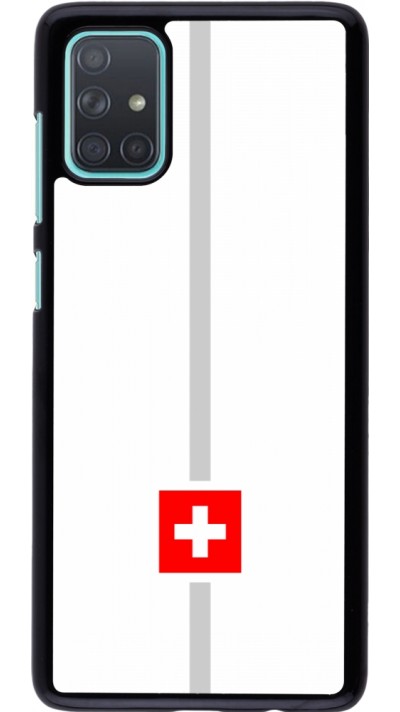 Samsung Galaxy A71 Case Hülle - Kanton CH weiss