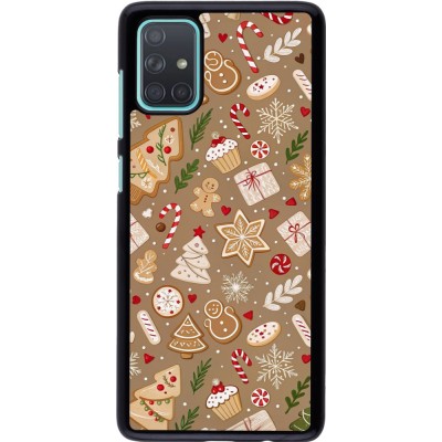 Samsung Galaxy A71 Case Hülle - Christmas 25 Pattern Ginger Cookie