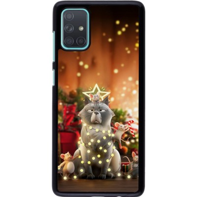 Samsung Galaxy A71 Case Hülle - Christmas 25 Xmas Cat