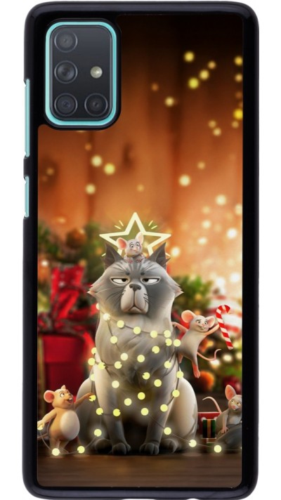 Samsung Galaxy A71 Case Hülle - Christmas 25 Xmas Cat