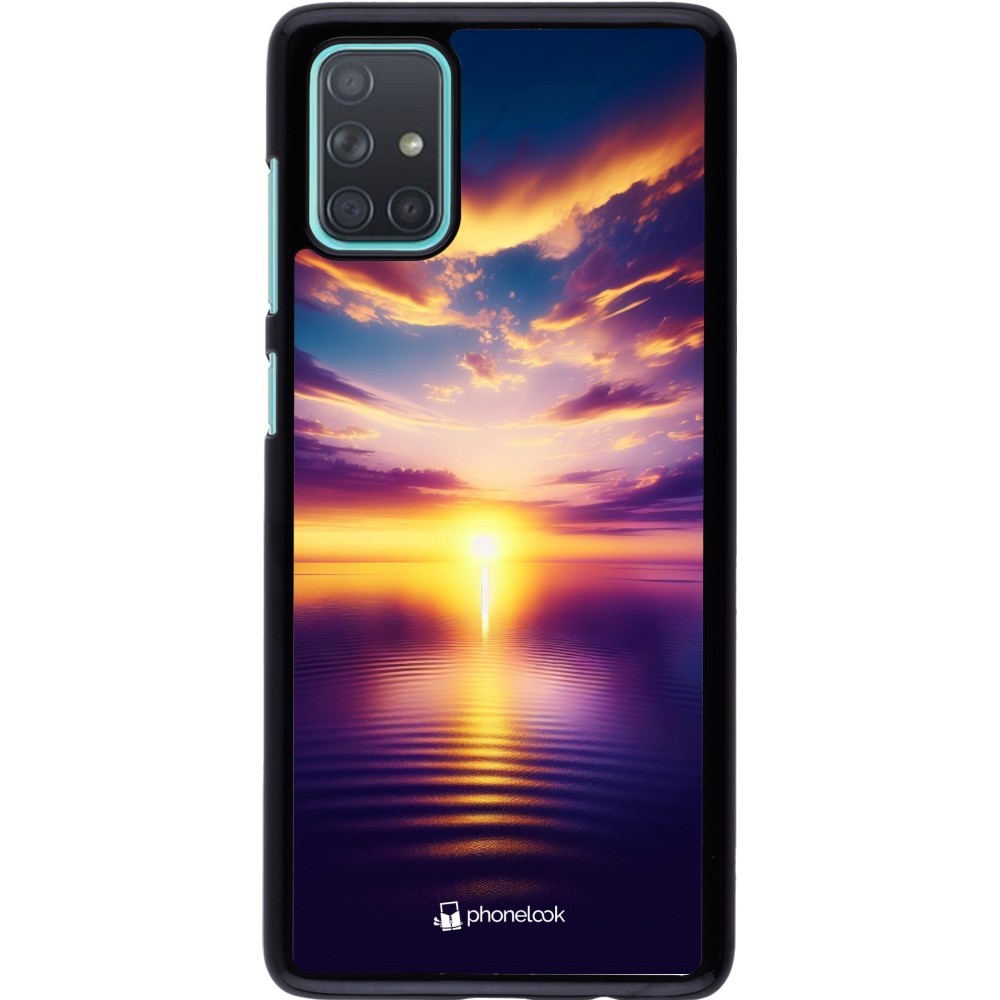 Samsung Galaxy A71 Case Hülle - Sonnenuntergang gelb violett