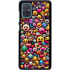 Samsung Galaxy A71 Case Hülle - Emoji Mix Farbe