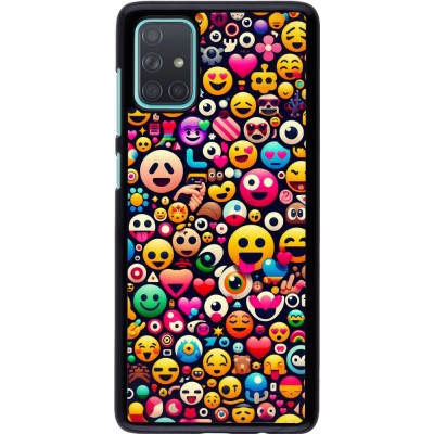 Samsung Galaxy A71 Case Hülle - Emoji Mix Farbe