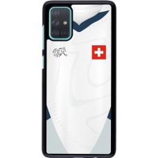 Samsung Galaxy A71 Case Hülle - Schweiz Away personalisierbares Fussballtrikot