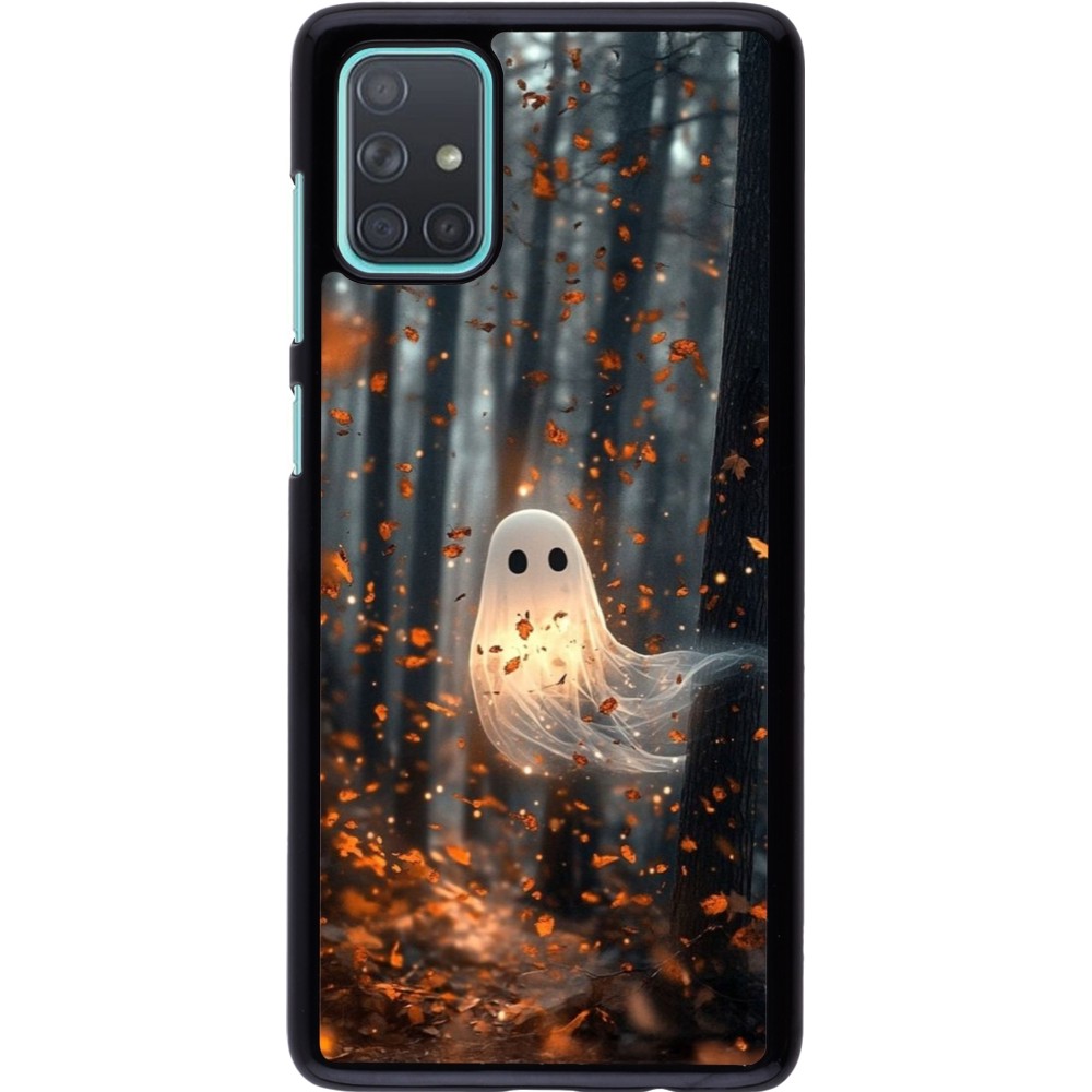 Samsung Galaxy A71 Case Hülle - Halloween 2025 Ghost in the forest