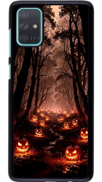 Samsung Galaxy A71 Case Hülle - Halloween 2025 Road of Terrifying Pumpkins