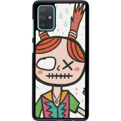 Samsung Galaxy A71 Case Hülle - Little Girl Sketch