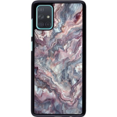 Samsung Galaxy A71 Case Hülle - Violetter silberner Marmor