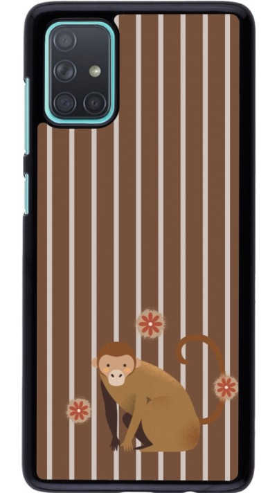 Coque Samsung Galaxy A71 - Monkey with stripes