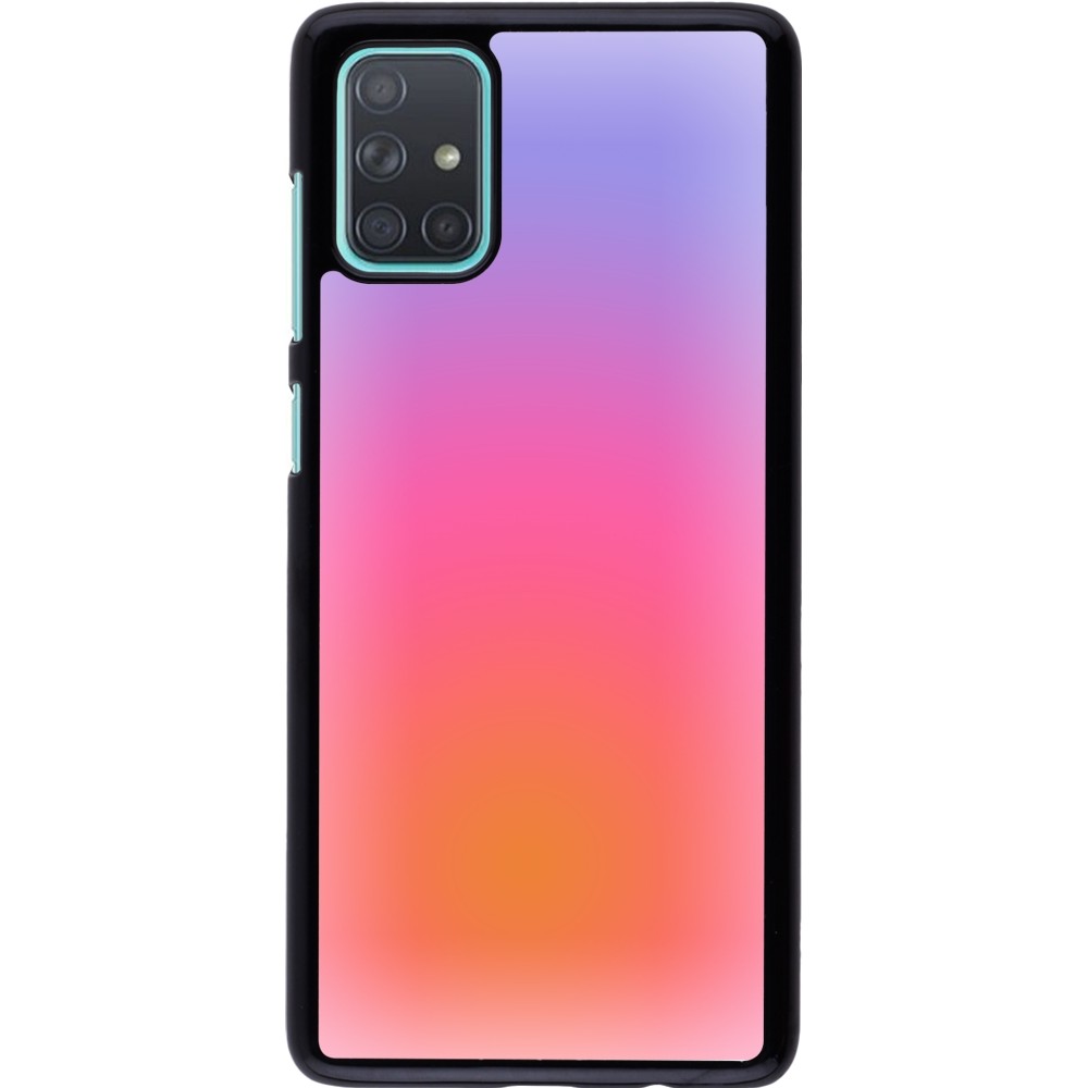 Samsung Galaxy A71 Case Hülle - Orange Pink Blue Gradient